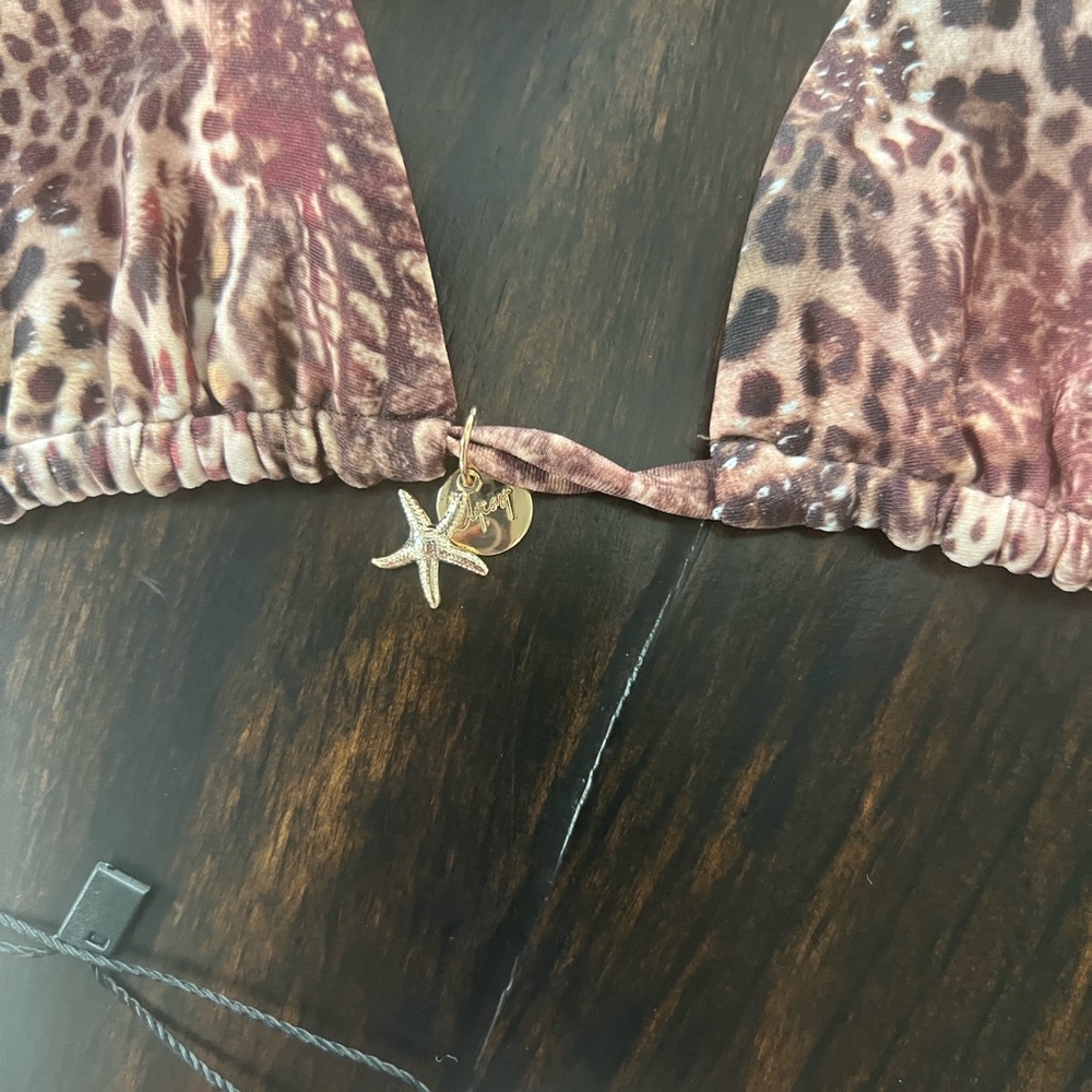 Leopard Print Triangle Bikini Set - Picture 3 of 7